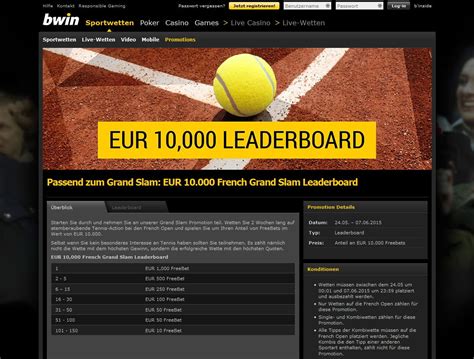 bwin grand slam|French Open Men .